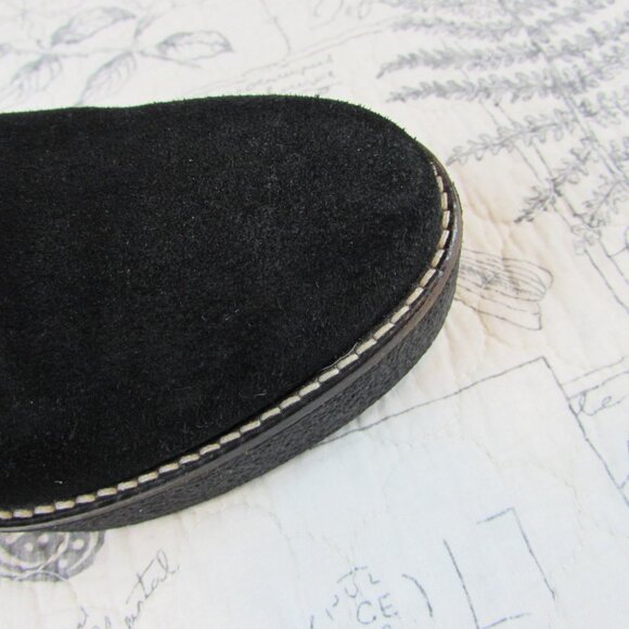 Aquatalia Cassie Marvin K Platform Black Suede Wedge Lace Up Boots 8 Us 39 - Picture 5 of 7